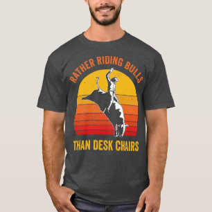 Camiseta Cowboy Bull Dirigindo Rodeo Bull Touro Engraçado