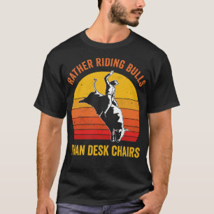 Camiseta Cowboy Bull Dirigindo Rodeo Bull Touro Engraçado