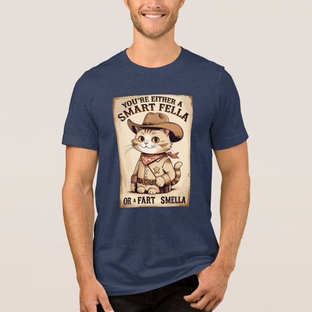 Camiseta Cowboy Cat Fart Smella Tee (Frente)