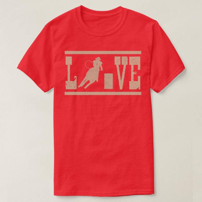 Camiseta Cowboy Cavalo Correndo de Barrel (Frente do Design)