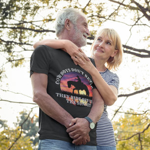 Camiseta Cowboy, Cavalo e Aposentação Sunset