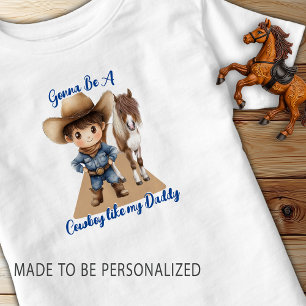 Camiseta Cowboy Como Meu Pai Pôneo Bonito