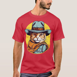 Camiseta Cowboy Cowboy Engraçado Meow Howdy Meowdy 13