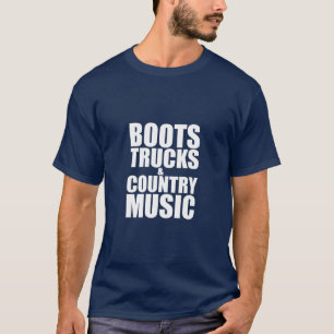 Camiseta Cowboy Denim Boots Trucks Country Music