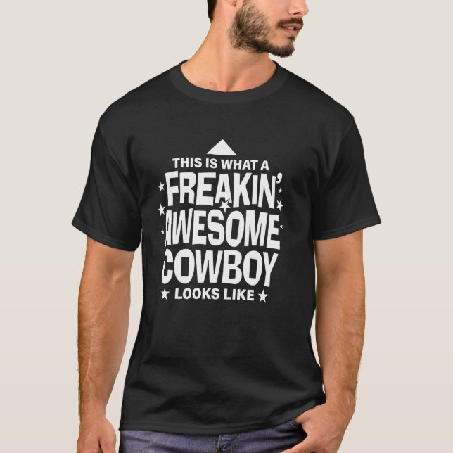 Camiseta Cowboy Engraçado Incrível (Frente)