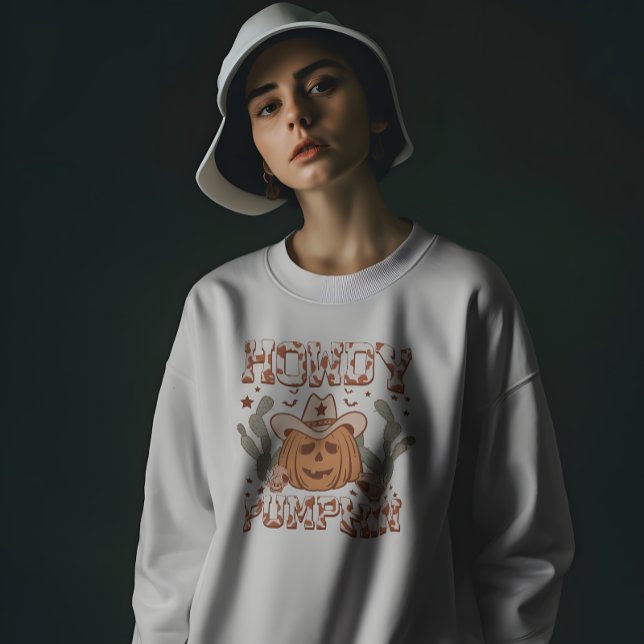 Camiseta Cowboy "Howdy Pumpkin" Festa de Halloween Ocidenta (Criador carregado)