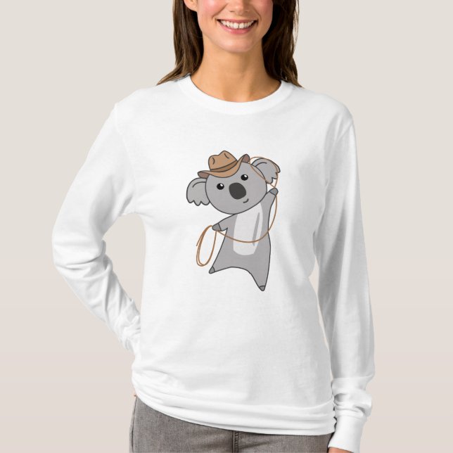 Camiseta Cowboy Koala Koalas Koala Urso Ocidental (Frente)