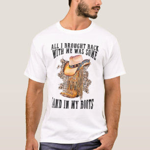 Camiseta Cowboy Leopardo do Oeste do Sul Bota Areia Hat