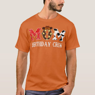 Camiseta Cowboy Mãe Tripulação de Aniversário do Rodeio Oci