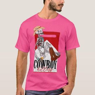Camiseta Cowboy mata engraçada cowboy esqueleto oeste