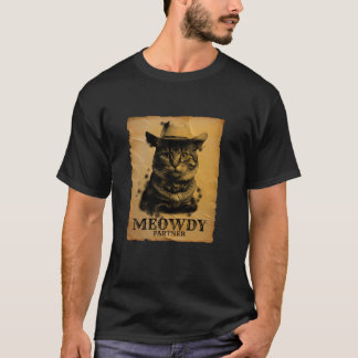 Camiseta Cowboy Mocho Gato Engraçado, Arma Sarcástica, Coro