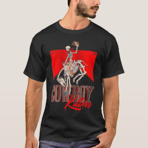 Camiseta Cowboy Ocidental Punchy Cowboy Killers Skull Skele