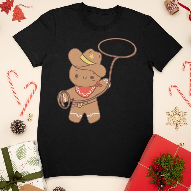 Camiseta Cowboy Pão de Natal (Criador carregado)