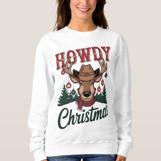 Camiseta Cowboy Santa Western Christmas Rodeo PNG Design (Frente)