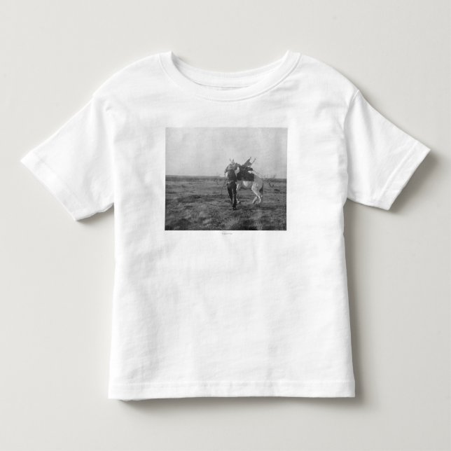 Camiseta Cowboy "Saunders Vermelho" sela a Bronco (Frente)