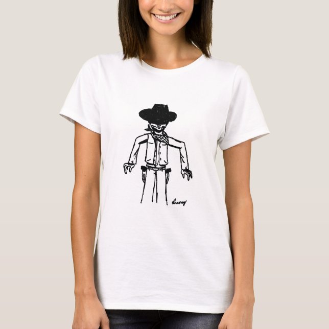 Camiseta Cowboy Sketch Womens Spaghetti Tank (Frente)
