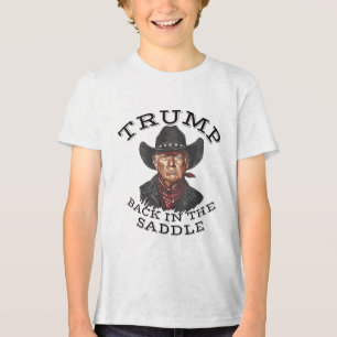 Camiseta Cowboy Trump De Volta Na Inauguração De Saddle 202