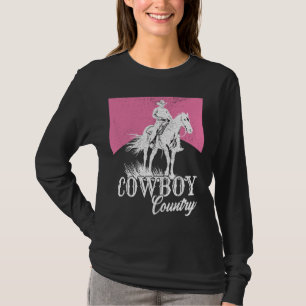 Camiseta Cowboycore Cowboy Em Um Vaqueiro De Cavalo Em Raça