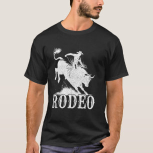 Camiseta Cowboycore Retro Steer Touro Crânio de Vaca Rodeio