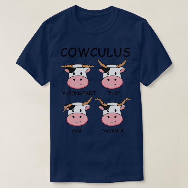 Camiseta Cowculus Math Lovers Funny Cow Calculus Math Teach (Frente do Design)