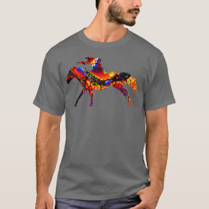 Camiseta Cowgirl Barrel Racing em Galloping Horse com Marb