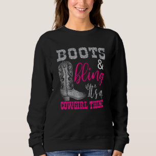 Camiseta Cowgirl Boots Bling Women Cachorro Amor País Vida