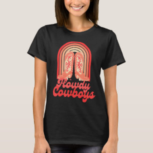 Camiseta Cowgirl Cowgirl Boots Mulheres País Rodeio Ocident