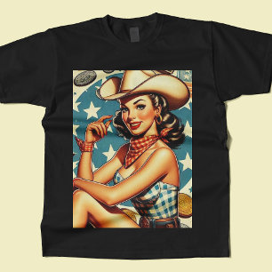 Camiseta Cowgirl da linhagem