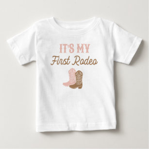 Camiseta Cowgirl First Rodeo Birthday