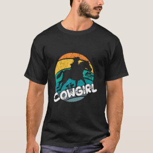 Camiseta CowGirl Horse Riding Sunset