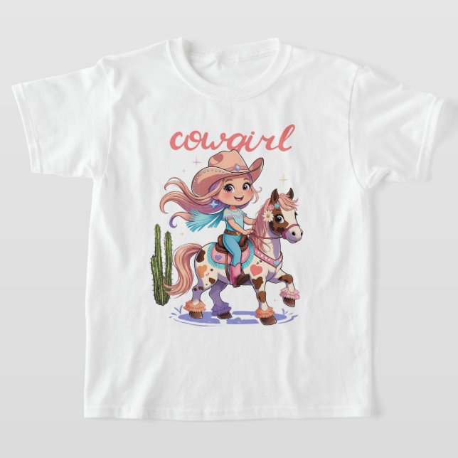Camiseta "Cowgirl Joyride - Aventura Ocidental de Cavalo Ve (Postura )