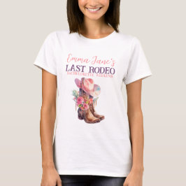 Camiseta Cowgirl Last Rodeo Pink Despedida de Solteira