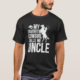 Camiseta Cowgirl Me Chama De Tio Rodeio Tio De Uma Cavalgad