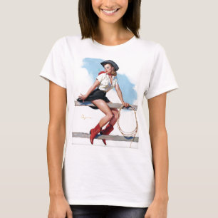 Camiseta Cowgirl no Pin de Cerca
