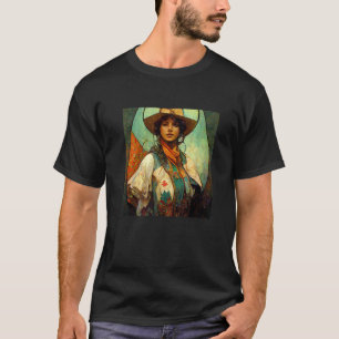 Camiseta Cowgirl Ocidental Inspirada Por Mucha Deco