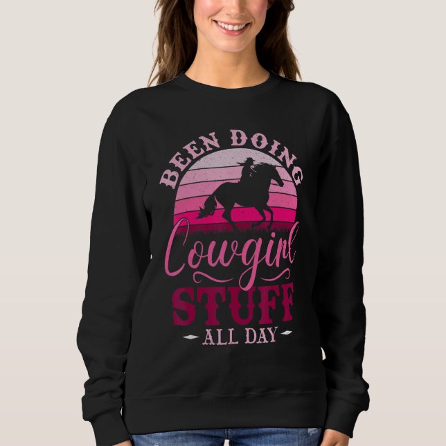 Camiseta Cowgirl Or Been Doing Cowgirl Stuff All Day   Cowg (Frente)