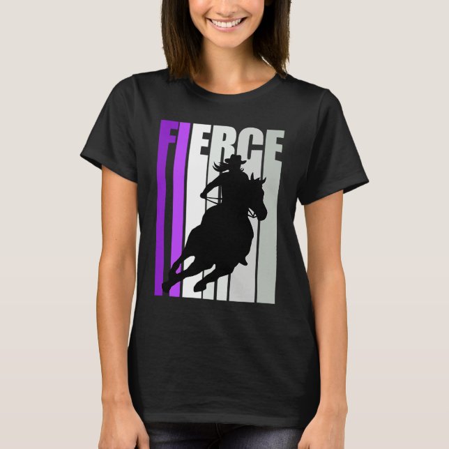 Camiseta Cowgirl Purple Fierce Motivational Western Theme S (Frente)