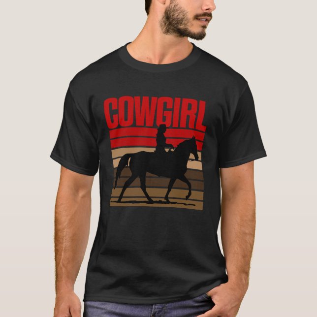 Camiseta Cowgirl Rodeo Horse Country Graphic for Women and  (Frente)
