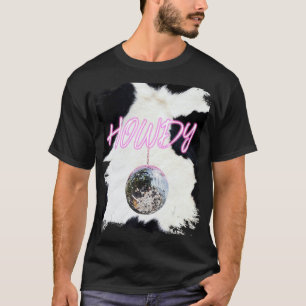 Camiseta Cowgirl Rosa Disco Ball Cowboy Howdy
