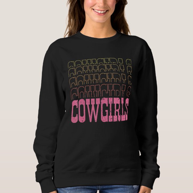 Camiseta Cowgirls Pink Western Cowgirls Rodeo (Frente)