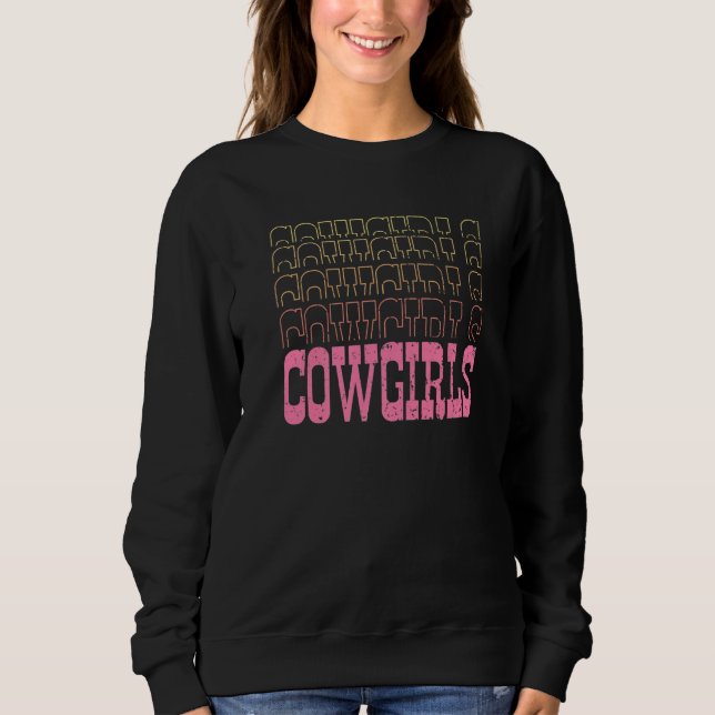 Camiseta Cowgirls Pink Western Cowgirls Rodeo Premium (Frente)