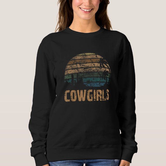 Camiseta Cowgirls Vintage Sunset Distressed (Frente)