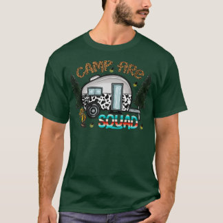 Camiseta Cowhide Camping Trailer Campfire Squad Western Cam