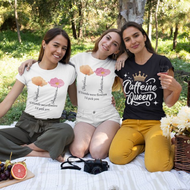 Camiseta Coworker Farewell Melhor Amigo para sempre floral (Criador carregado)