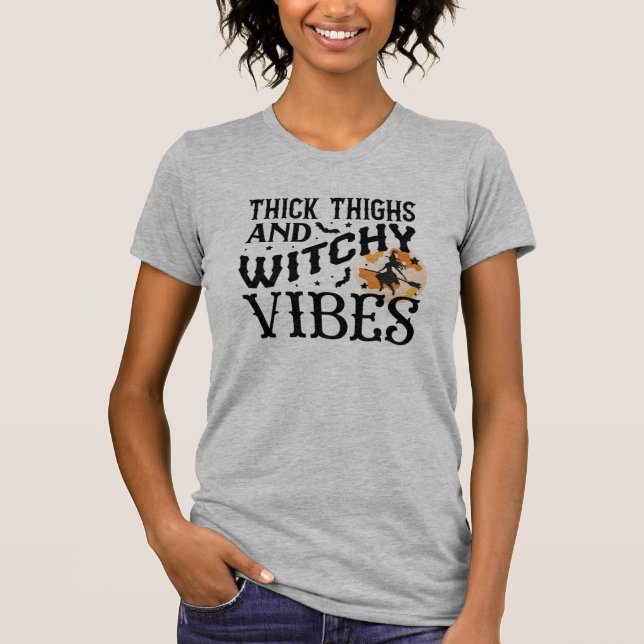 Camiseta Coxas Espessas E Víblias De Bruxas (Frente)