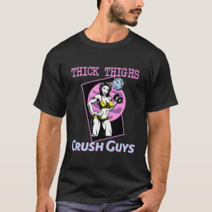 Camiseta Coxas grossas Caras Esmagadoras Levantando peso Bo