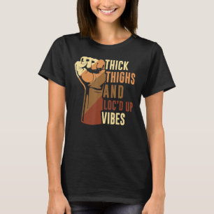 Camiseta Coxas grossas de Mão e Malhas Vibes História Negra