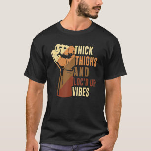 Camiseta Coxas grossas de Mão e Malhas Vibes História Negra