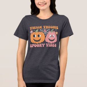 Camiseta Coxas grossas e bonitas do Halloween Vibes Abóbora