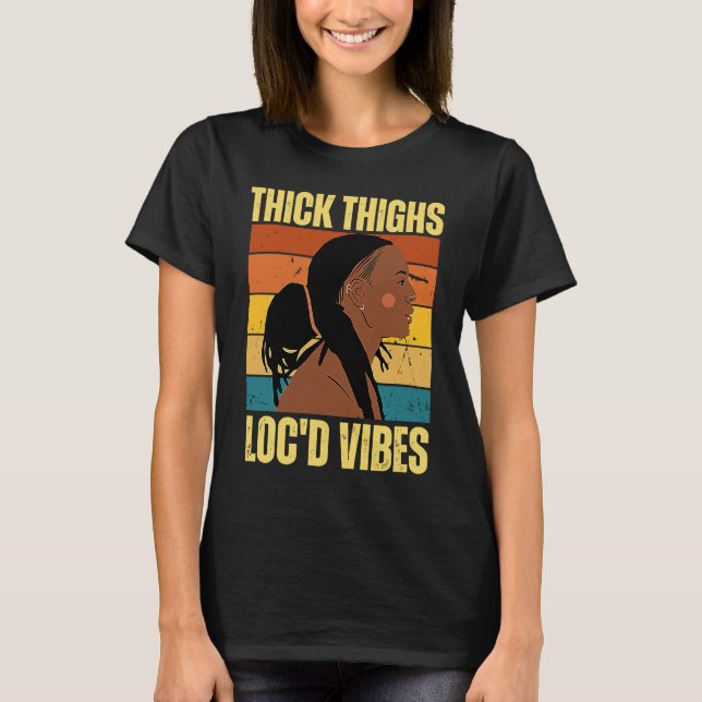 Camiseta Coxas grossas e nádegas Vibes Negro Mês D (Frente)